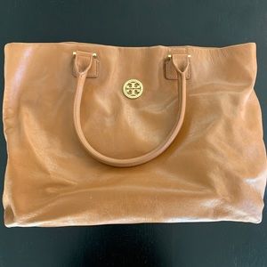 Brown Leather Tory Burch Tote